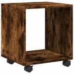 Vidaxl armoire roulante chne fum 37x33x42, 5 cm bois d'ingnierie