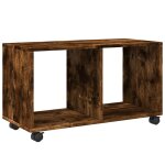 Vidaxl armoire roulante chne fum 72x33x42, 5 cm bois d'ingnierie