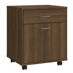 Vidaxl armoire roulante chne marron 45x38x54 cm bois d'ingnierie