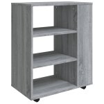 Vidaxl armoire roulante sonoma gris 60x35x75 cm bois d'ingnierie