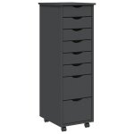 Vidaxl armoire roulante avec tiroirs moss gris bois de pin solide Vidaxl armoire roulante avec tiroirs moss gris bois de pin solide