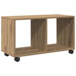 Vidaxl armoire � roulettes ch�ne artisanal bois d'ing�nierie