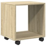 Vidaxl armoire � roulettes ch�ne sonoma 37x33x42, 5cm bois d?ing�nierie