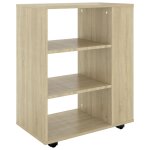 Vidaxl armoire � roulettes ch�ne sonoma 60x35x75 cm bois d?ing�nierie