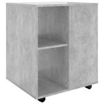 Vidaxl armoire  roulettes gris bton 60x53x72 cm bois d'ingnierie