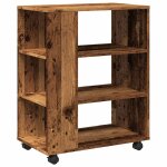 Vidaxl armoire  roulettes vieux bois 60x35x75 cm bois d'ingnierie