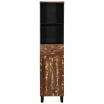 Vidaxl armoire de salle de bain 38x33x160 cm bois massif r�cup�ration