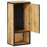 Vidaxl armoire de salle de bain 40x27x90cm bois massif manguier et fer