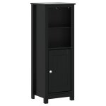 Vidaxl armoire de salle de bain berg noir 40x34x110 cm pin massif