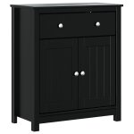 Vidaxl armoire de salle de bain berg noir 69, 5x34x80 cm pin massif