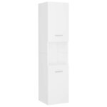 Vidaxl armoire de salle de bain blanc 30x30x130 cm bois d?ing�nierie
