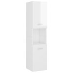 Vidaxl armoire de salle de bain blanc brillant bois d'ingnierie