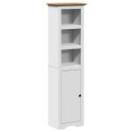 Vidaxl armoire de salle de bain bodo blanc et marron 44x30x160 cm