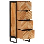 Vidaxl armoire de salle de bain bois massif d'acacia et fer