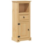 Vidaxl armoire de salle de bain corona 45x33x110 cm bois de pin massif