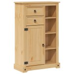 Vidaxl armoire de salle de bain corona 70x33x110 cm bois de pin massif