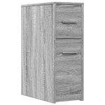 Vidaxl armoire de salle de bain troite avec roulettes sonoma gris