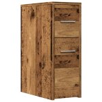 Vidaxl armoire de salle de bain étroite avec roulettes vieux bois Vidaxl armoire de salle de bain étroite avec roulettes vieux bois