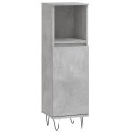 Vidaxl armoire de salle de bain gris b�ton 30x30x100 cm