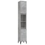 Vidaxl armoire de salle de bain gris bton 30x30x190 cm