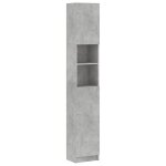 Vidaxl armoire salle de bain gris b�ton 32x25, 5x190 cm bois ing�nierie