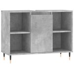 Vidaxl armoire salle de bain gris b�ton 80x33x60cm bois d'ing�nierie
