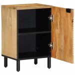 Vidaxl armoire salle de bain marron 38x33, 5x58 cm bois massif manguier