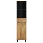Vidaxl armoire salle de bain marron 38x33x160 cm bois massif manguier