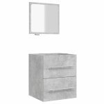 Vidaxl armoire de salle de bain avec miroir gris b�ton 41x38, 5x48 cm