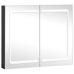 Vidaxl armoire de salle de bain  miroir led 80x12, 2x68 cm