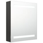 Vidaxl armoire de salle de bain � miroir led anthracite 50x14x60 cm