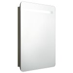 Vidaxl armoire de salle de bain  miroir led anthracite 60x11x80 cm