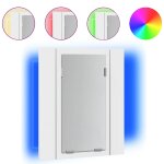Vidaxl armoire salle de bain � miroir led blanc 40x12x45 cm acrylique