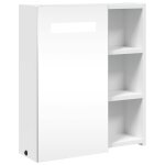 Vidaxl armoire de salle de bain � miroir avec led blanc 45x13x52 cm