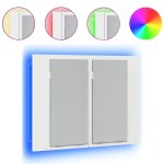 Vidaxl armoire salle de bain � miroir led blanc 60x12x45 cm acrylique