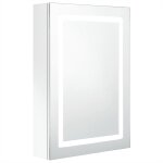 Vidaxl armoire de salle de bain � miroir led blanc brillant 50x13x70cm