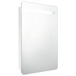 Vidaxl armoire de salle de bain à miroir led blanc brillant 60x11x80cm Vidaxl armoire de salle de bain à miroir led blanc brillant 60x11x80cm