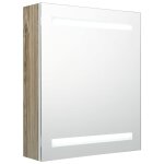 Vidaxl armoire de salle de bain � miroir � led blanc et ch�ne