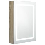 Vidaxl armoire de salle de bain � miroir led ch�ne 50x13x70 cm