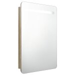 Vidaxl armoire de salle de bain � miroir led ch�ne 60x11x80 cm