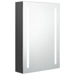Vidaxl armoire de salle de bain  miroir led gris 50x13x70 cm