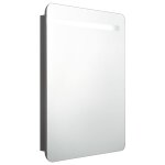 Vidaxl armoire de salle de bain � miroir led gris 60x11x80 cm