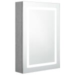 Vidaxl armoire de salle de bain  miroir led gris bton 50x13x70 cm