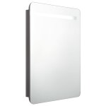 Vidaxl armoire de salle de bain � miroir led gris brillant 60x11x80 cm