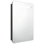 Vidaxl armoire de salle de bain  miroir led noir 60x11x80 cm