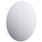 Vidaxl armoire de salle de bain miroir rond et led blanc 40x40x17, 5 cm
