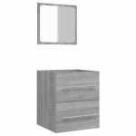 Vidaxl armoire de salle de bain avec miroir sonoma gris 41x38, 5x48 cm
