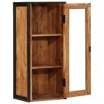 Vidaxl armoire de salle de bain murale bois massif d'acacia et fer