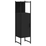 Vidaxl armoire de salle de bain noir 33x33x120, 5 cm bois d'ing�nierie