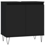 Vidaxl armoire de salle de bain noir 58x33x60 cm bois d'ing�nierie